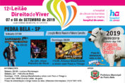 Cartaz do 12º Leilão Direito de Viver em Pedra Bela 2019